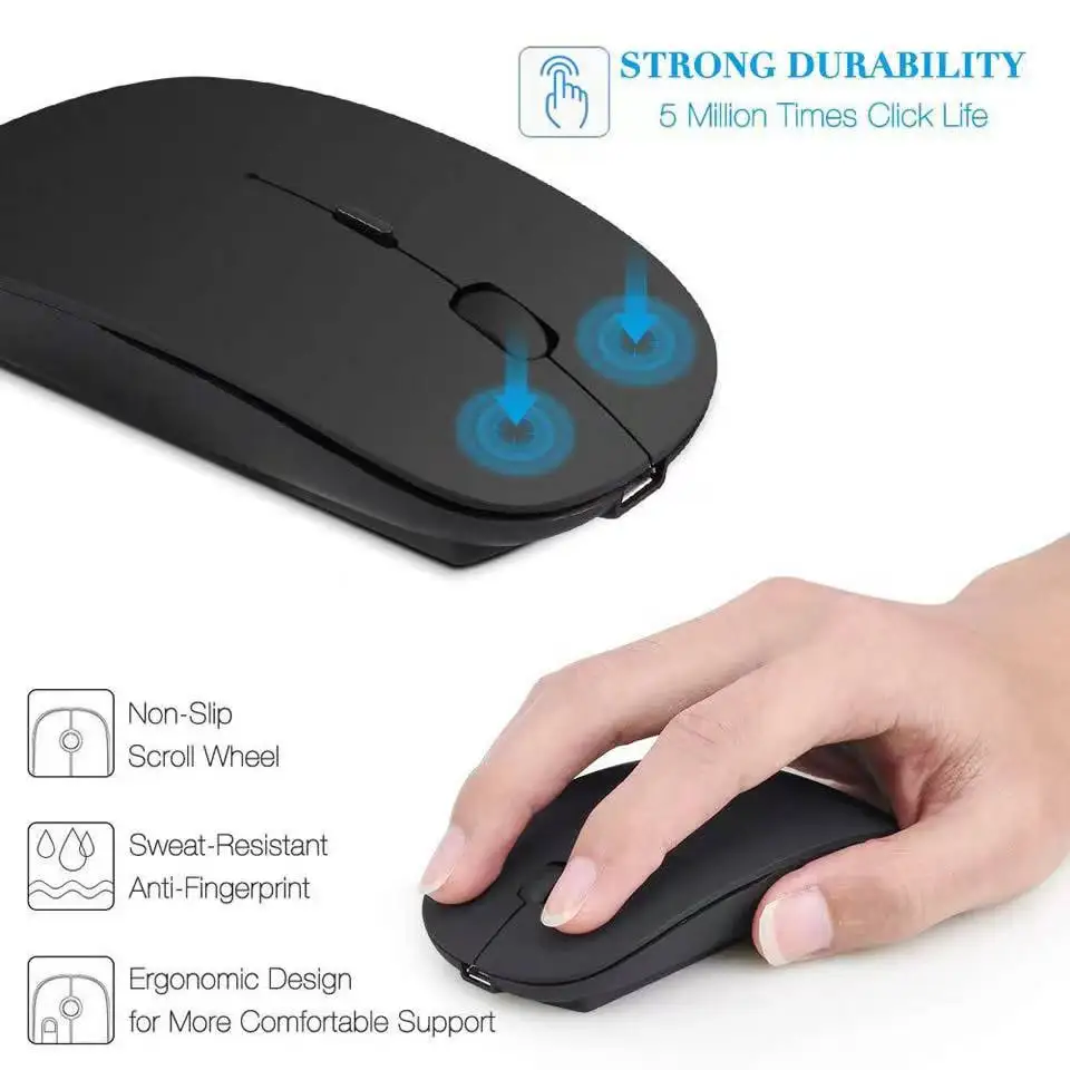 Mouse ergonômico para jogos, para laptop, tablet, macbook, recarregável, sem fio, gamer, 2.4g, usb, compatível com bluetooth