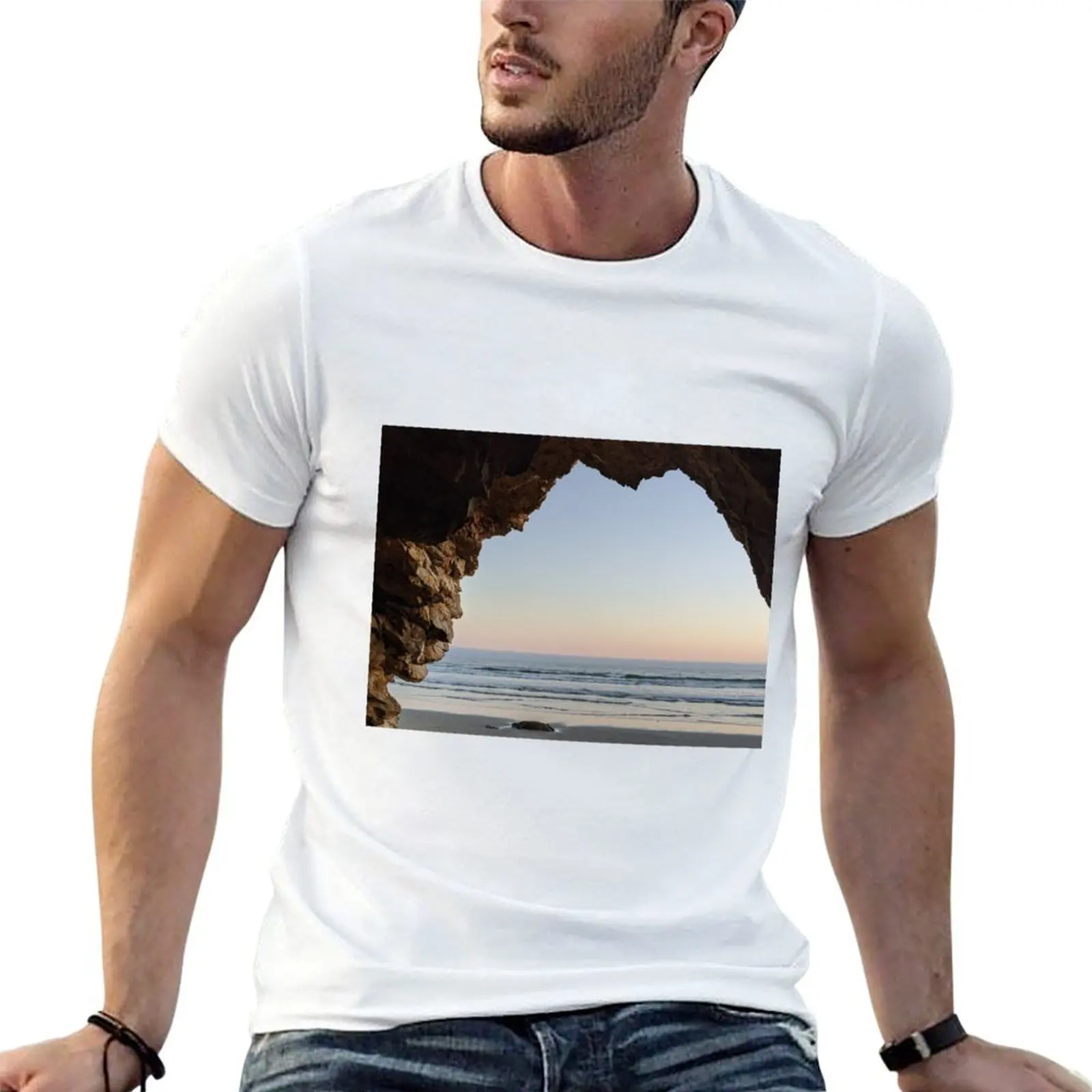 

t cotton for shirts man shirt Cave Pismo t T-Shirt Ca Beach, - 100% man