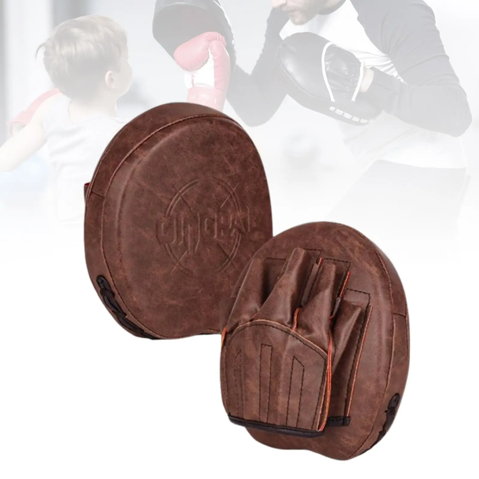Curved Punching Mitt Boxing Pad PU Leather Hand Target for MMA Muay Thai Karate Practice