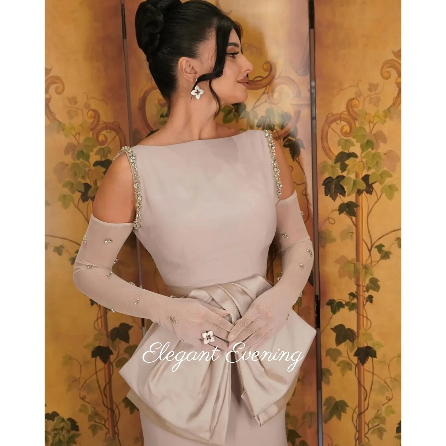 

Элегантные розовые вечерние платья по индивидуальному заказу, платья для выпускного вечера с блестками и бисером, вечерние платья с открытыми плечами فساتين مناس