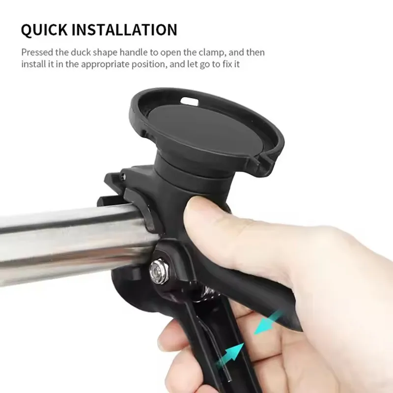 퀵 릴리스 360도 회전 덕 터프 클로 그립 데스크 클립 전동식 애플 15W 맥세이프 램 마운트용