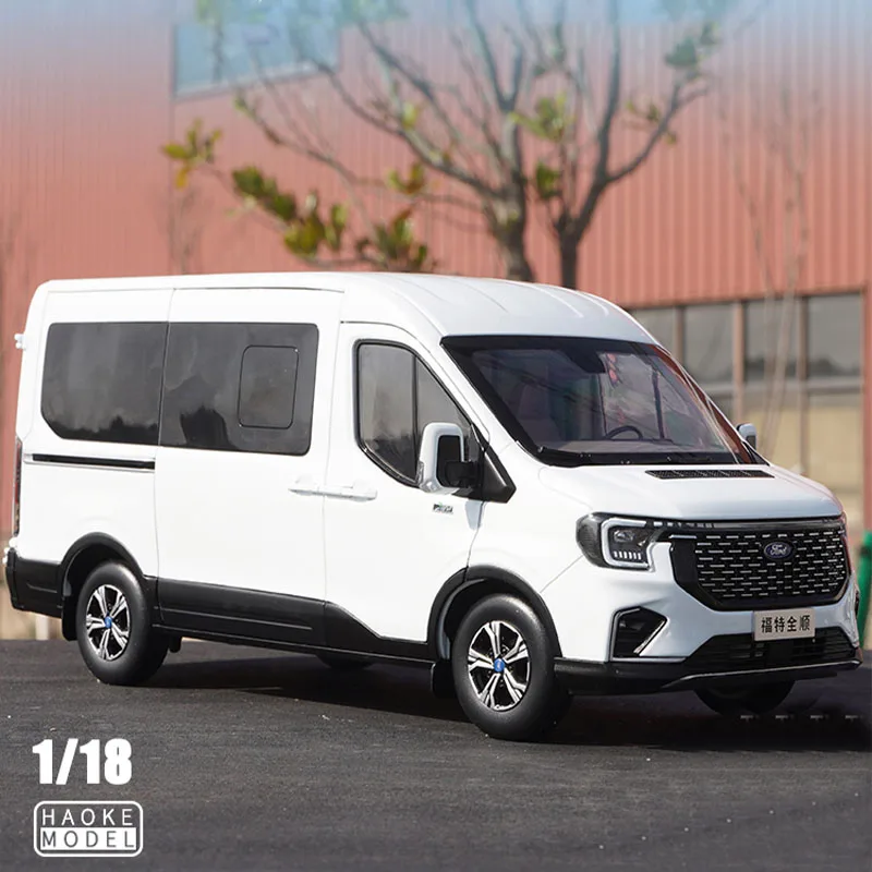 1:18 Scale FORD TRANSIT Commercial Vehicle Van Simulation Alloy Car Model Static Display Collectible Toy Gift Decoration