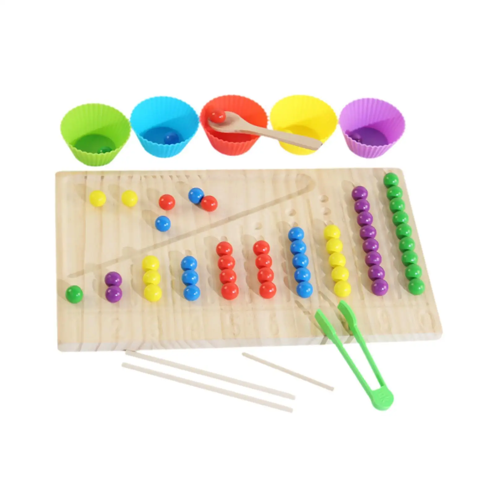 Juguete de clasificación de colores, juego a juego, juguete de habilidad motora fina, juguete para contar matemáticas, cuentas matemáticas Montessori, juguete para contar, regalos de cumpleaños para niños