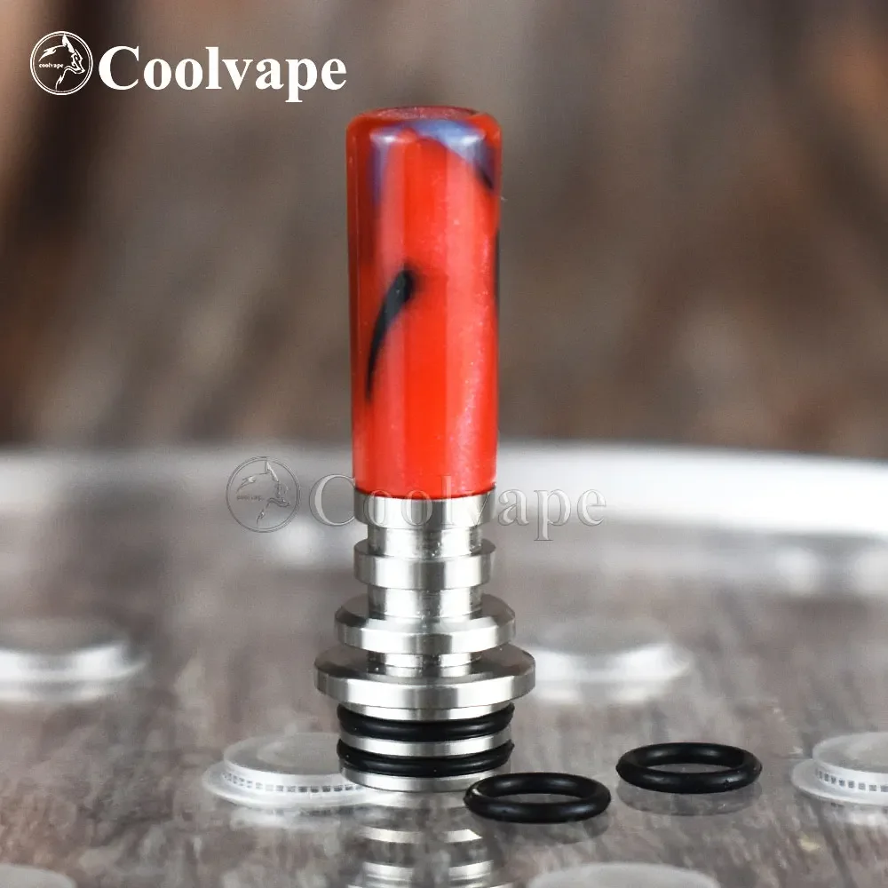wolfcoolvape 510 Narrow Bore MTL Drip Tip for RDA RTA RBA Atomizer Silver Black Vape Mouthpiece Accessory for Vaping