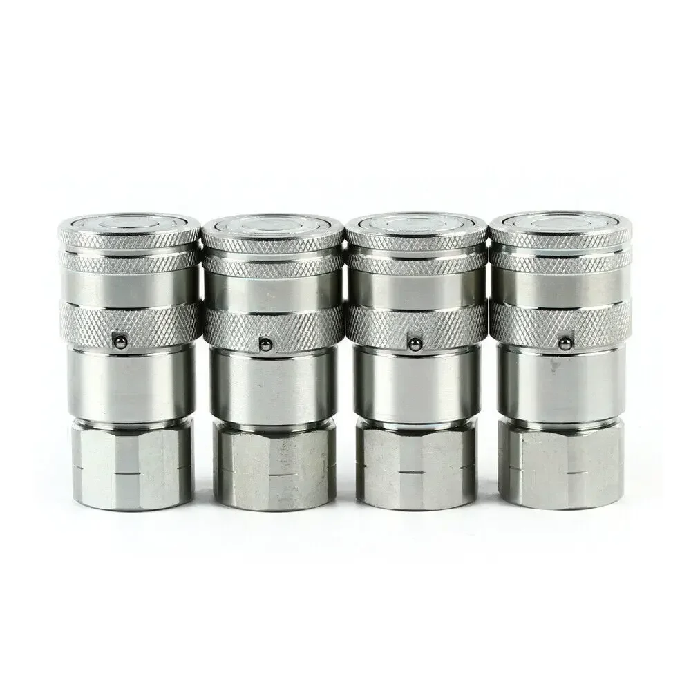 Гидравлические муфты быстрого подключения, набор из 4 предметов, резьба 45,5 л/мин NPT с гальваническим покрытием для крана самосвала