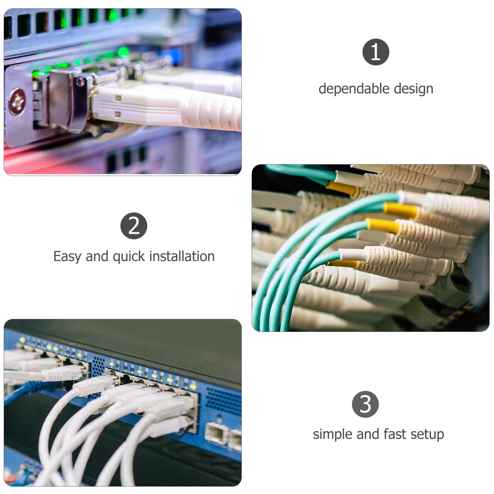 

Stable Cat6 Ethernet Cable High-Speed Construction for Home Computers Routers Monitoring Patch Cord Cat6 Ethernet Cable