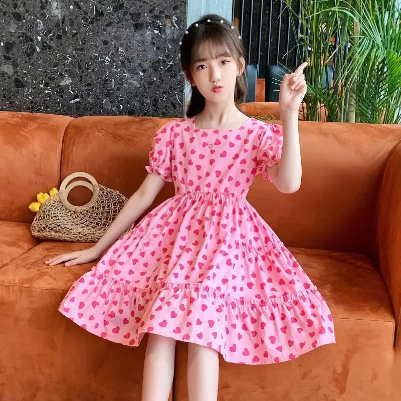 Dress Girl Summer Party 2024 New Children's Party Lovely Princess Dresses Kids Fashion Casual Clothes Baby 2 To 11 12 Years Old