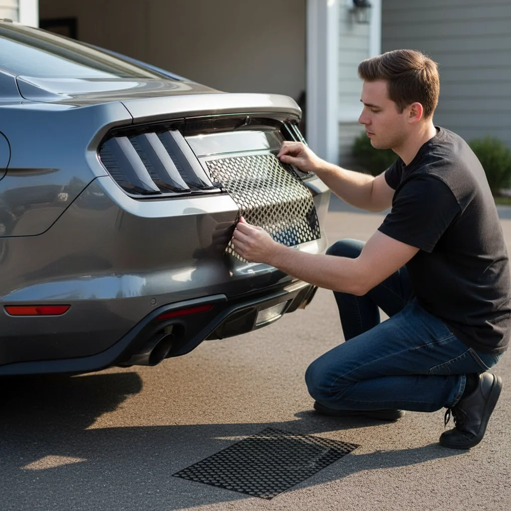 48x30 см сотовая автомобильная наклейка DIY универсальная автомобильная крышка заднего фонаря полая сетка автомобильный задний фонарь наклейки на лампу авто обертка украшение