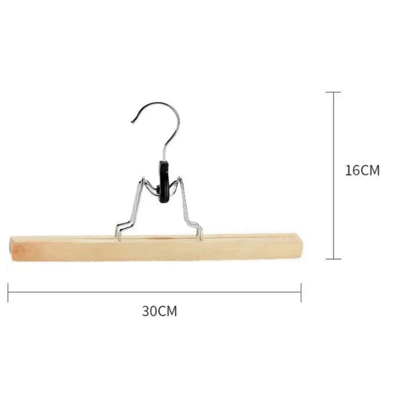 8 szt. Domowy wieszak na spodnie Drewniany wieszak zaciskowy na noski Antypoślizgowy z obrotowym haczykiem, organizer na ubrania do sypialni
