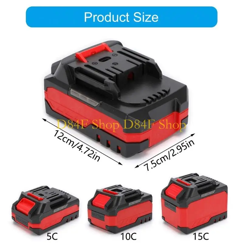D84F 18650 Battery Shell Type C Port PCB Charging Board Power Tool Battery Pack