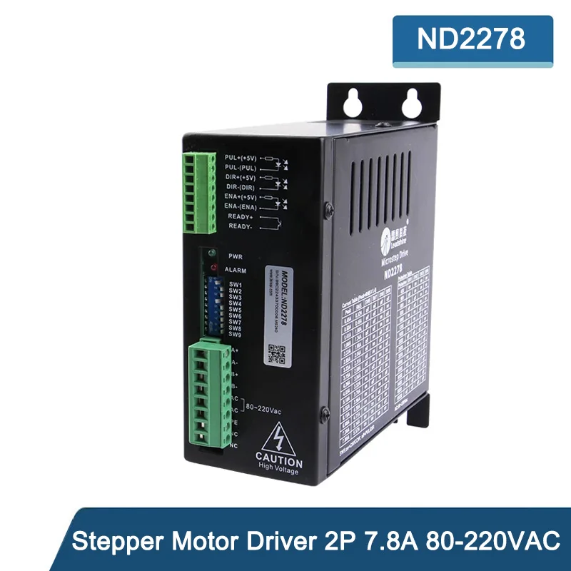 Roteador do Cnc da Movimentação da Micro-etapa do Motorista 80220vac 7.8a do Motor de Leadshine Nd2278 Adaptado ao Nema 34 Nema 23 Motor Deslizante de Fases