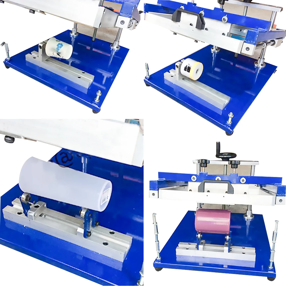 Manual Cylinder Silk Screen Printer For Mug/Cups/Pen/Silicon Wristband/Bottles