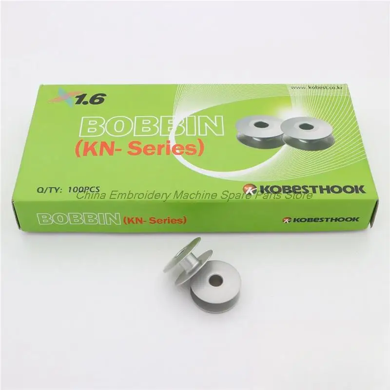 100PCS Kobest Bobbin 1.6 Times Bobbin Core K Brand Kn-Series High Hardness Diameter 23mm for Tajima Barudan Swf Happy Zsk