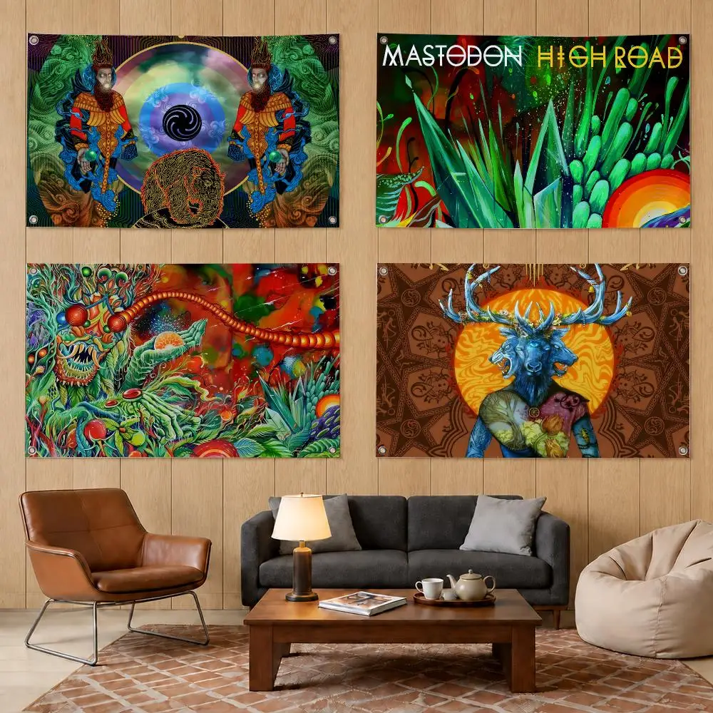 Mastodon Progressive Sludge Metal Flags Decorative Banners Suitable For Outdoor Camping Family Parties And Garden Walls Gift