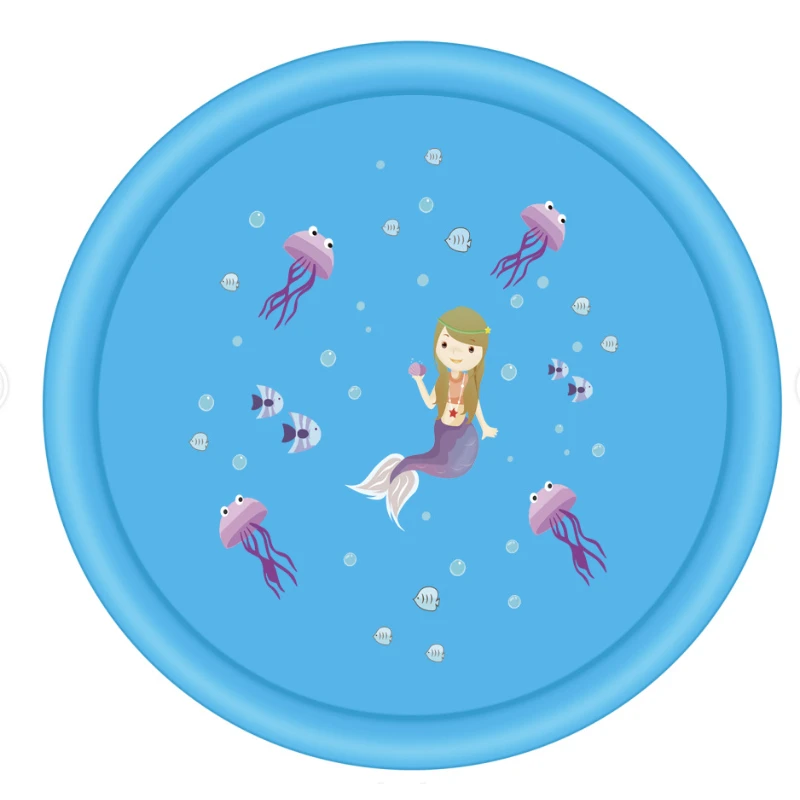 

Kids Summer Toy Water Spray Pad Physical Splash Pool Paddling Lawn Water Splash Pad Summer Outdoor Water Play Toys for Kids
