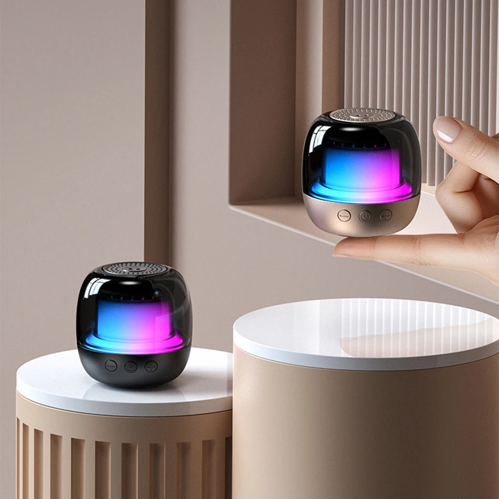 RGB 라이트 스피커 무선 블루투스 휴대용 미니 서브 우퍼 플레이어 다기능 블루투스 스피커 USB 야외 스피커 선물