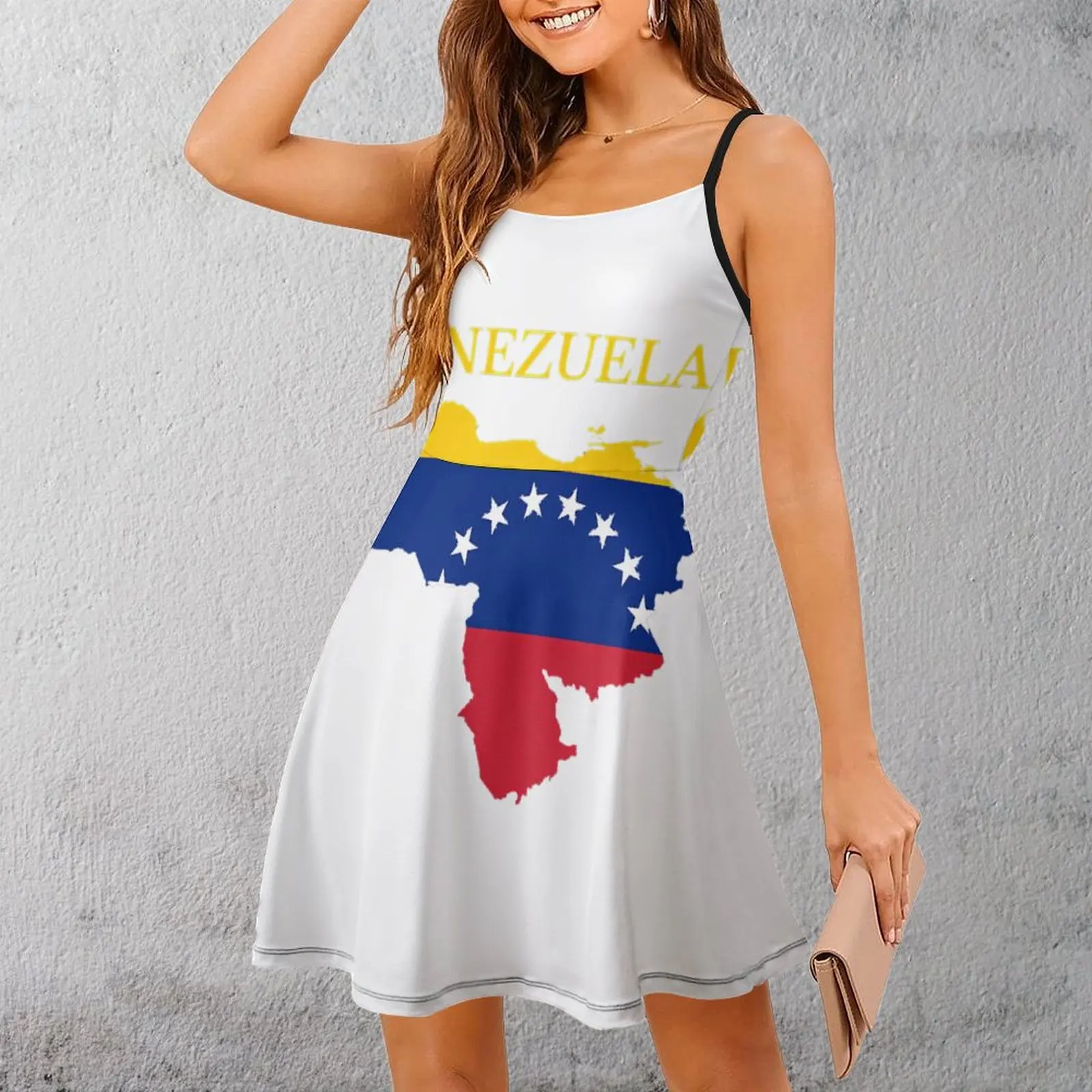 Sexy Venezuela Map Flag Women's Sling Dress Casual Cocktails  Woman's Dress Dresses Funny