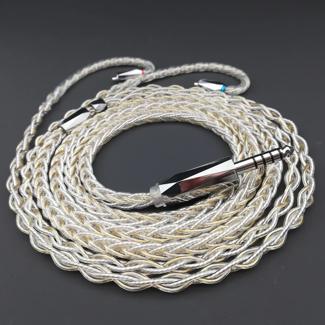 Hiclass-金メッキの純粋な銀メッキケーブル,8コア,0.78 Qdc,mmcx 