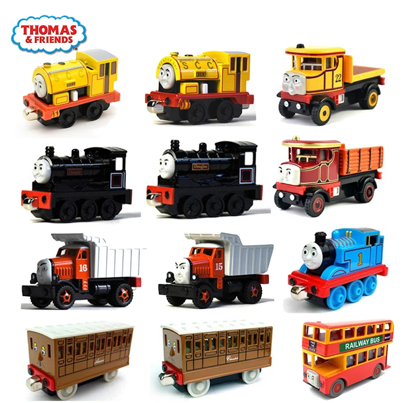 Original Thomas and Friends Magnet Magnetic Train Toy Connection Alloy Trains Car Model Kids Toys for Boys Toby Gordon Lady Hiro