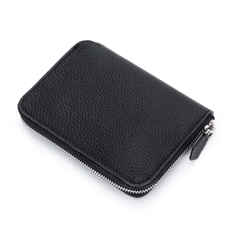 Brand Design Genuine Leather Wallet Women\'s Top Layer Cowhide Leather Zipper Coin Wallet Multi Card Slots Fashion Short Purse