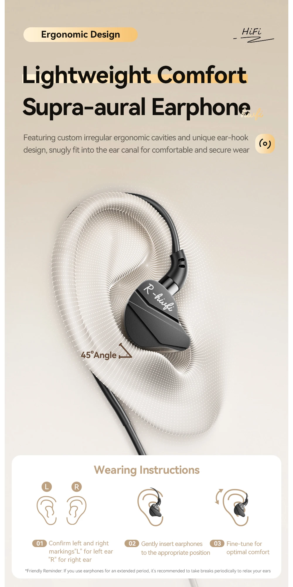Essager Game-Kopfhörer, 3,5 mm, USB Typ C, kabelgebunden, In-Ear-Headset, Gaming-Ohrhörer, Lautstärkeregler, Mikrofon für Android MP3/MP4 – Detail 4