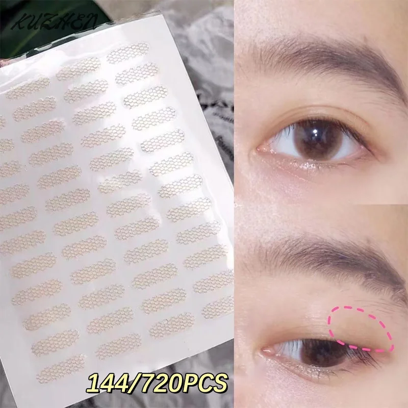 Natural Eye-Lift Mesh-Lace Transparent Invisible Self-adhesive Eyelid Tapes Stickers Women Invisible Double-fold Eyelid Stickers