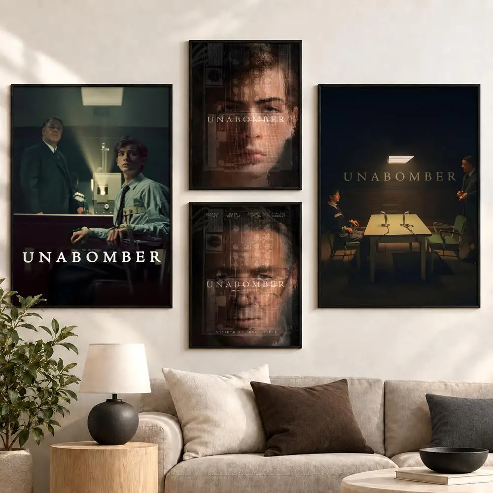 Unabomber True Crime Mystery Dark Dramatic Portrait Poster Aesthetic Art Print for Bedroom & Living Room Decor, Unframed