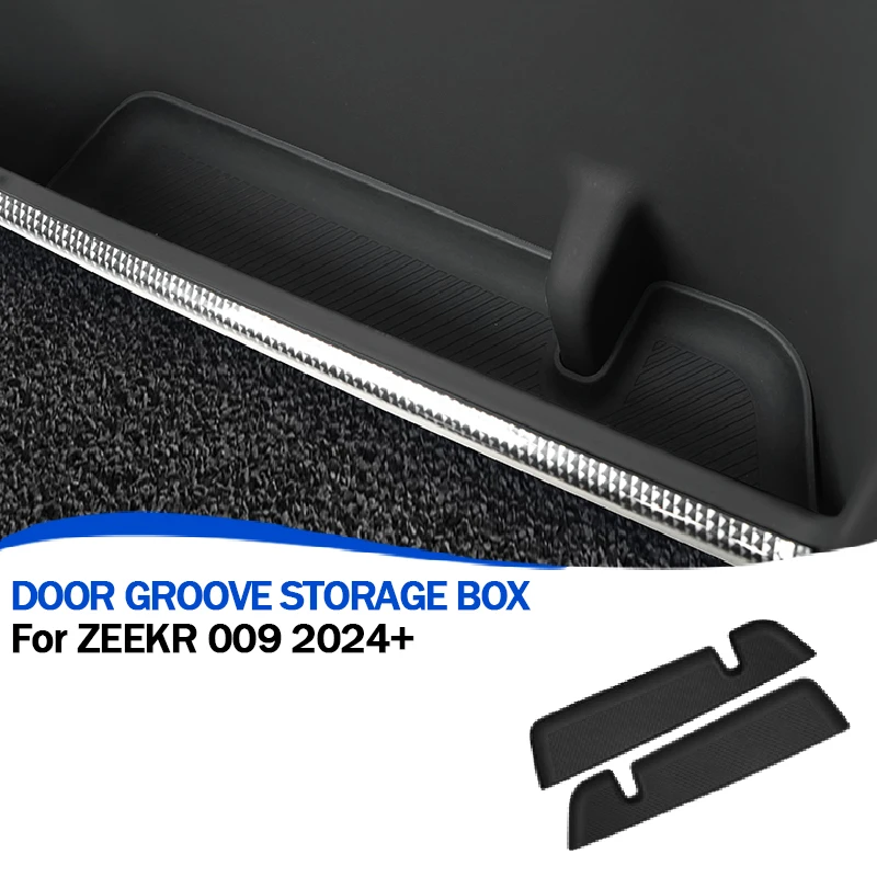 

For ZEEKR 009 2022-2025 Door Storage Box Driver Passenger Side Silicone Mat Armrest Storage Mat Interior Car Accessories
