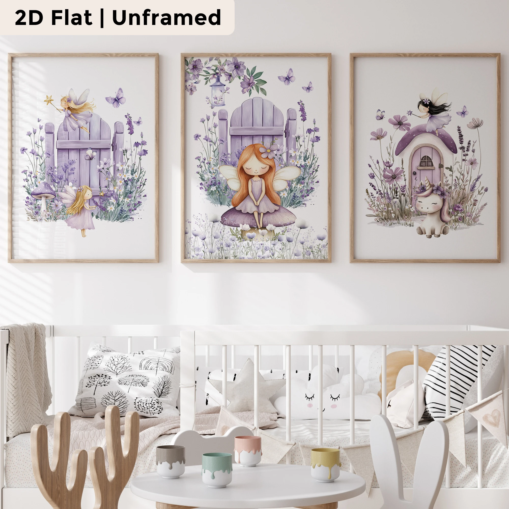 3pcs Modern,Cartoon Mushroom Elf Wall Art Print Canvas Painting Poster Picture For Living Room,Bedroom,Kids Room Home Decor