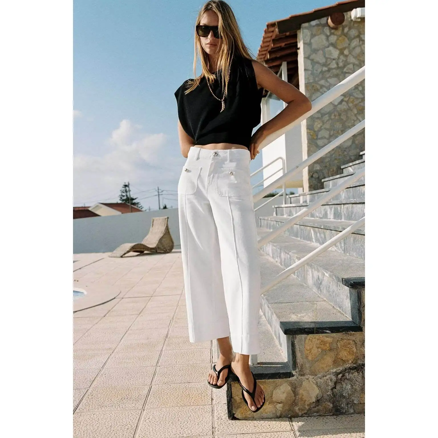 High Waist Wide Leg Jeans Women's Fashion Versatile High Waist Wide Leg Denim Pants Casual Trousers Polyester Fiber