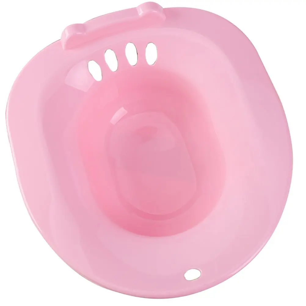 

Sitz Bath Basin Pink Plastic Tub for Pregnant Women Postpartum Care Hemorrhoid Relief Postoperative Inflammation Treatment