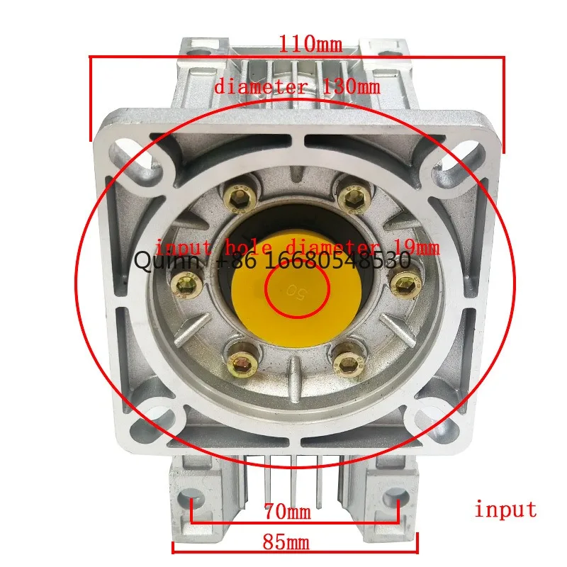 L4Worm Gearbox Speed Reducer High Rpm Worm Gearbox Aluminium Nmrv 050 Reducer Variable Wheel Drive Speed Reduction Gearbox
