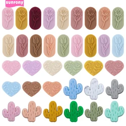 New 10Pcs Rose Tulip Leaf Cactus Silicone Focal Beads For Jewelry Making DIY KeyChain Necklace Bracelet  Handmade Accessories