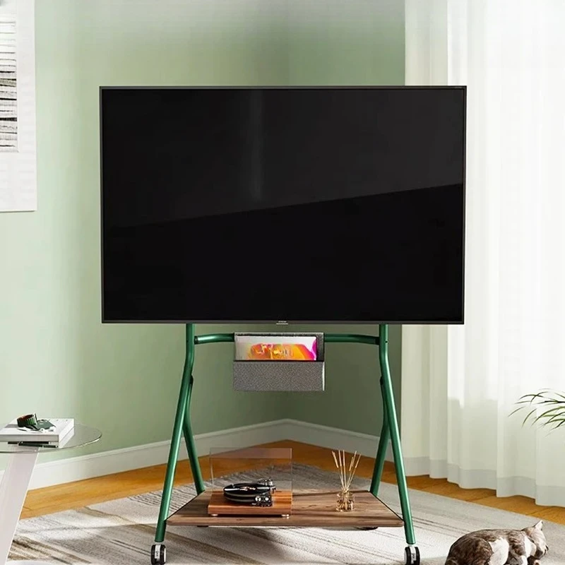 Small Spaces Floor Stand Rolling Cart for 32-55 Inch  Screen up to 110 LBS Modern Living Room tands 400*400 mmm