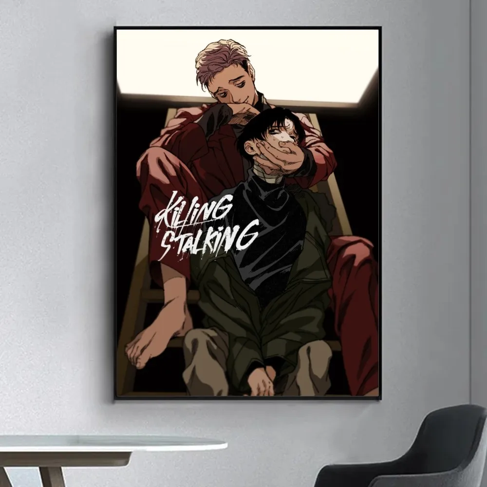 قتل Stalking الكورية المانغا المشارك يتوهم الجدار ملصق لغرفة المعيشة بار خمر اللوحة الزخرفية الأوسط