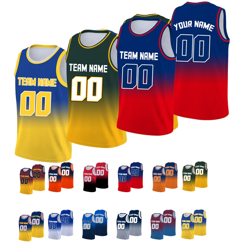 

Blue Yellow Jersey Basketball T-shirt Men Blouses Customize Team Name Basketball Uniform Shirt Tank Top Sports Training Outfits