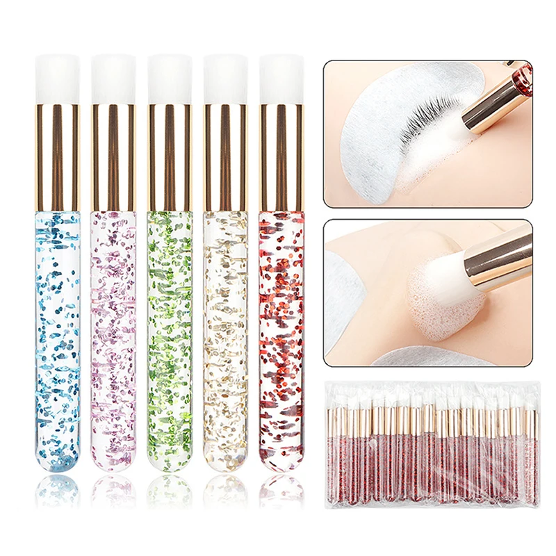 แปรงทําความสะอาดขนตา Lash EXTENSION Applicator คริสตัล Microbrush Eyebrow Lashes แปรงแชมพูจมูก Pore เครื่องมือทําความสะอาด