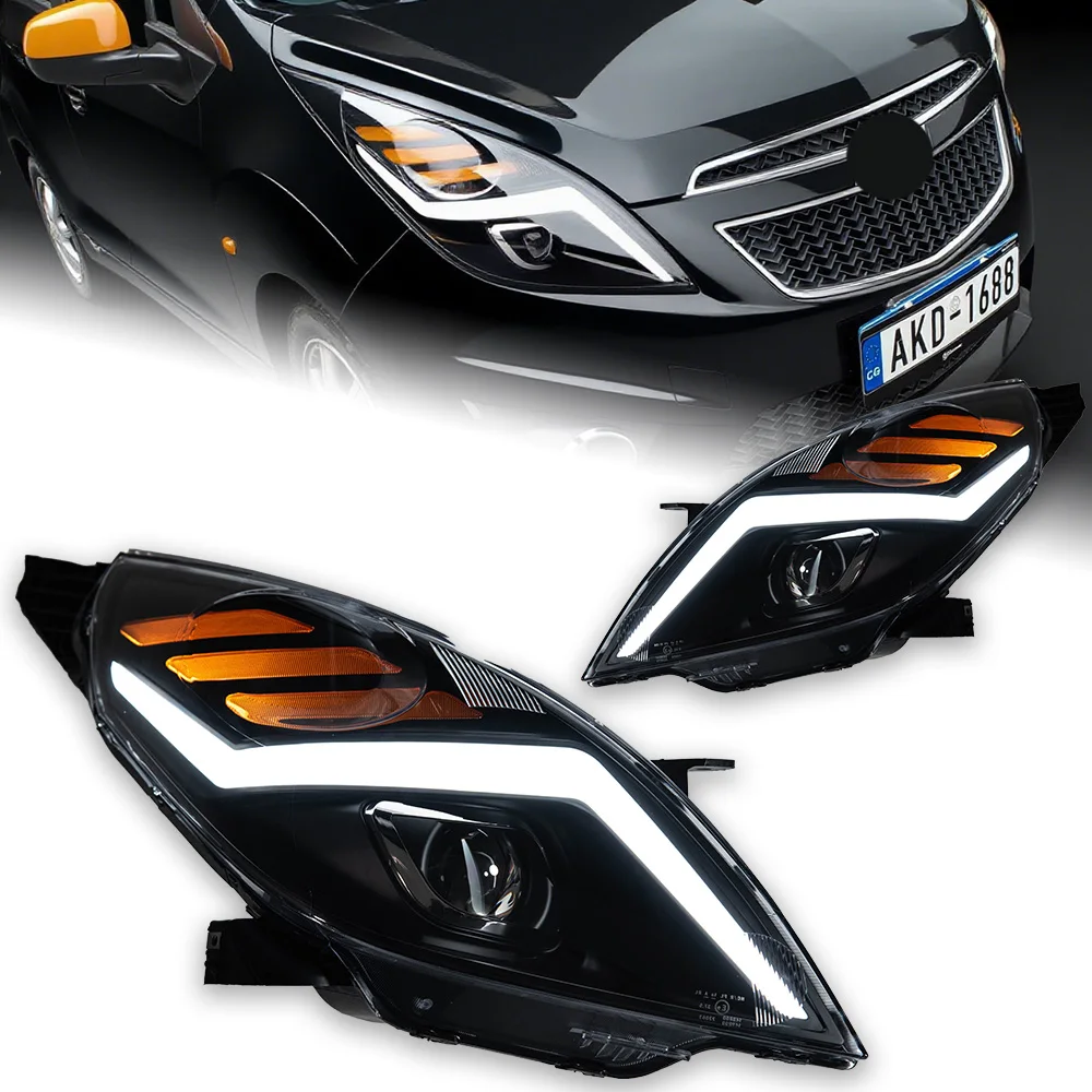 Car Lights For Chevrolet Spark LED Headlight 2008-2018 Head Lamp Spark GT Headlights Projector Drl Automotive Accessories