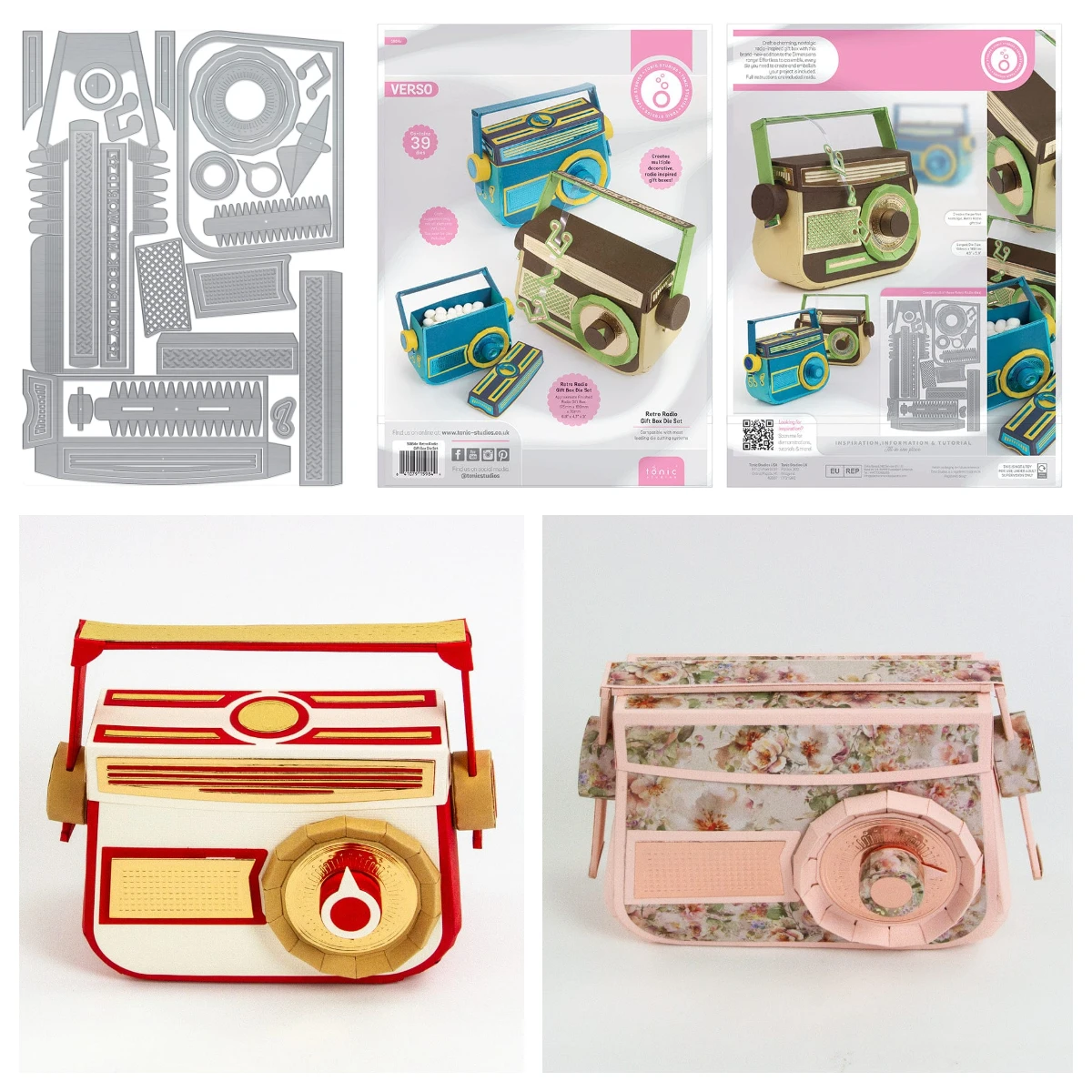 

2026 New Retro Radio Die Set Eggstraordinary Delight Box Dies DIY Scrapbooking Greeting Card Diary Handmade Stamp Template Molds