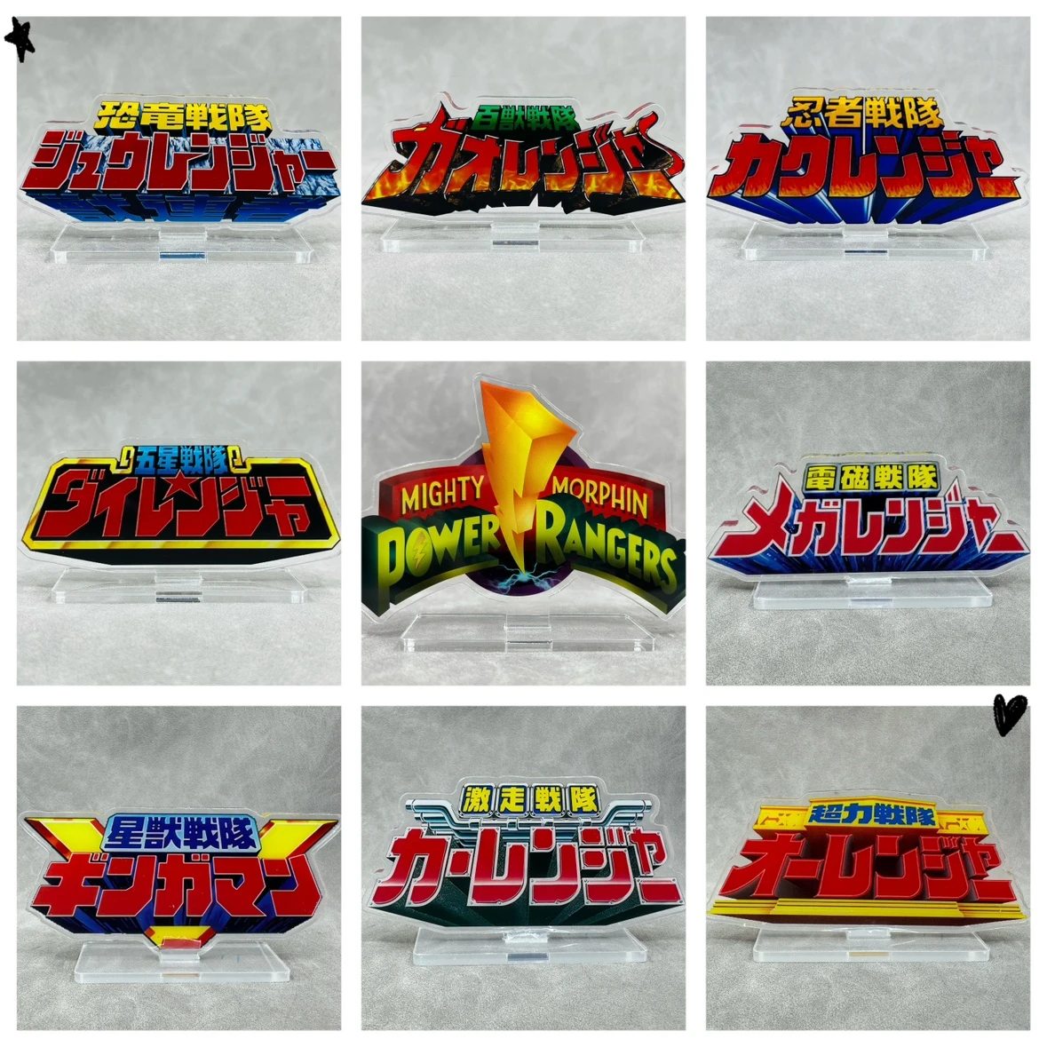 Cartoon Diy Power Rangers G.i.joe Transformers Acrylic Card Model Toys Figures Decoration Support Customized