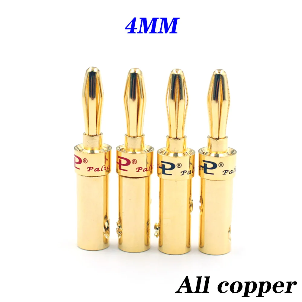 50pcs Red/Black Gold Plated Pure Copper Budweise Banana Plug Speaker Plug Audio Adapter for Speaker Wire Amplifier