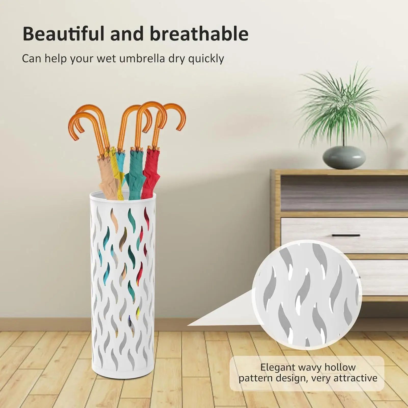 

Металлическая подставка для зонта, полый органайзер, железный высокий держатель для зонта, контейнер для дома, прихожей, гостиной, приема в отеле