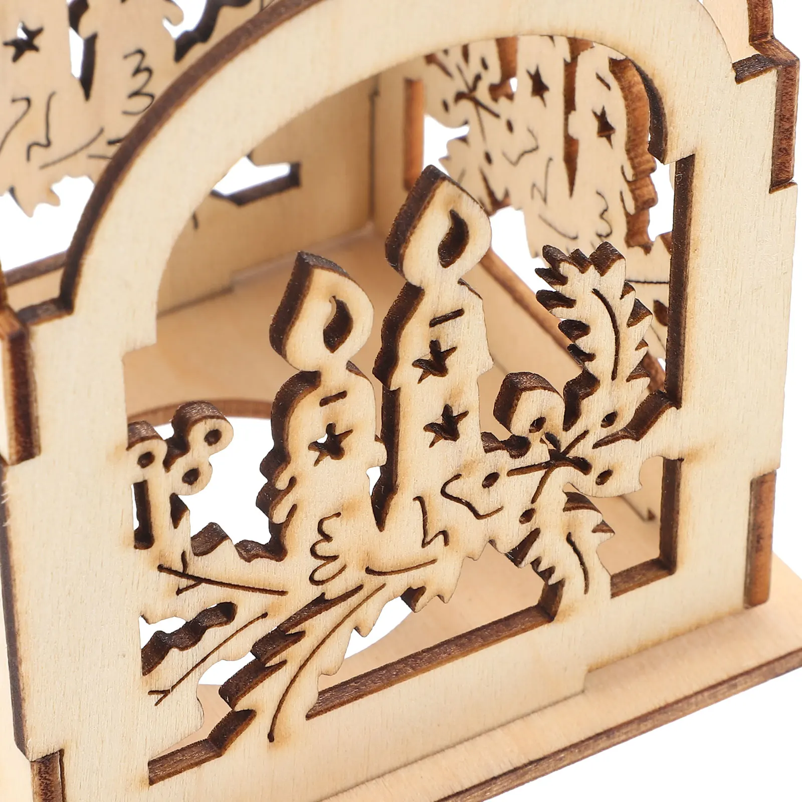 

2 Pcs Wooden Holder Tealight DIY Holders Candlestick Candlesticks Christmas