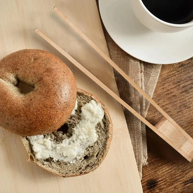Pinzas de madera para comida, tostadora para tostada, ensalada, cocina, Bacon, azúcar, té helado, pinzas para té