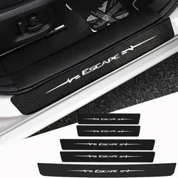Carbon Fiber Car Front Rear Door Threshold Anti Scratch Stickers for Ford Escape Trunk Tailgate Sill Decals Strip Accessories