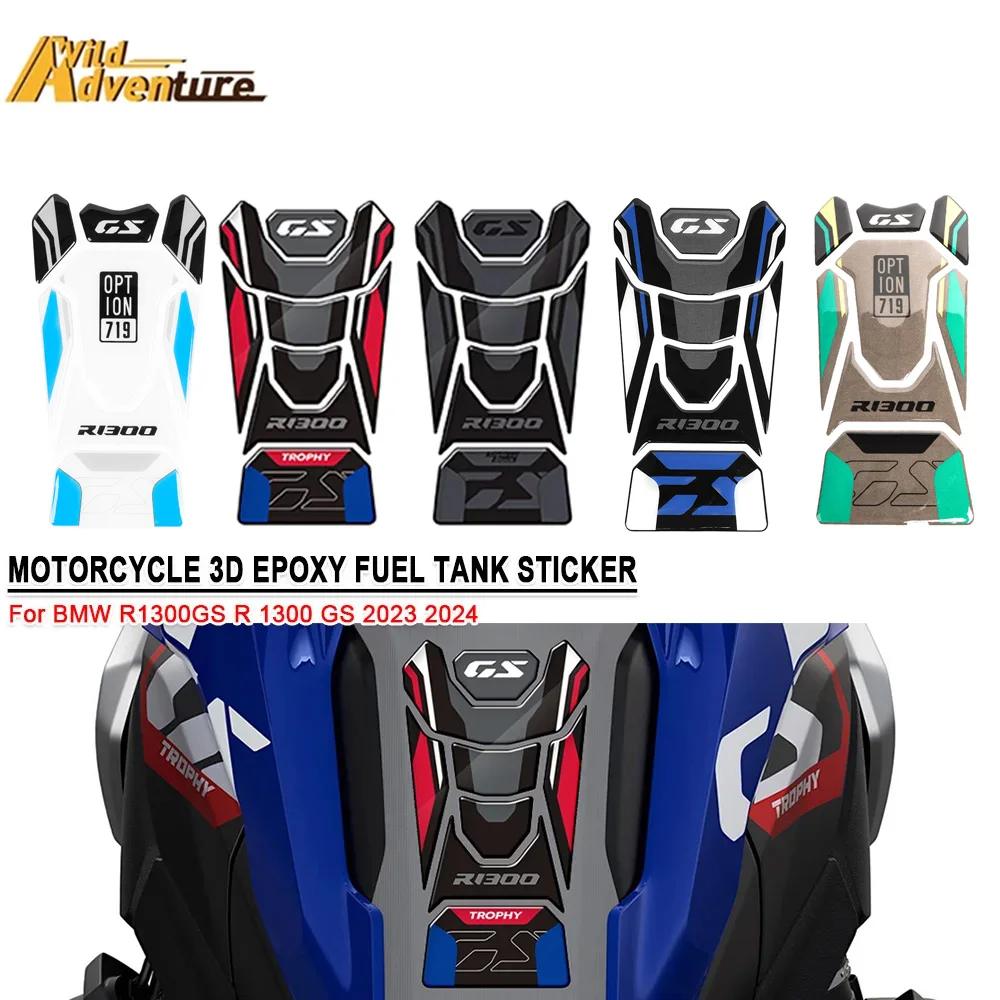 

R1300GS Motorcycle Fuel Tank Sticker For BMW R1300GS R1300 GS R 1300 GS 2023 2024 Tank Mat 3D Epoxy Resin Protection Accessories