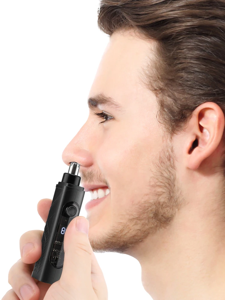 Tondeuse électrique pour le nez et les poils du nez, pour hommes et femmes, oreilles, cou, sourcils, Kit de dissolvant de rasoir propre
