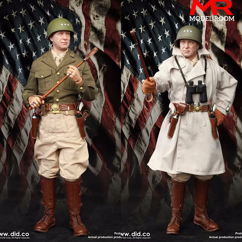 DID A80164 1/6 WWII U.S. Army General George Smith Patton Action Figure 12'' Male Soldier Action Doll Full Set Collectible Toy