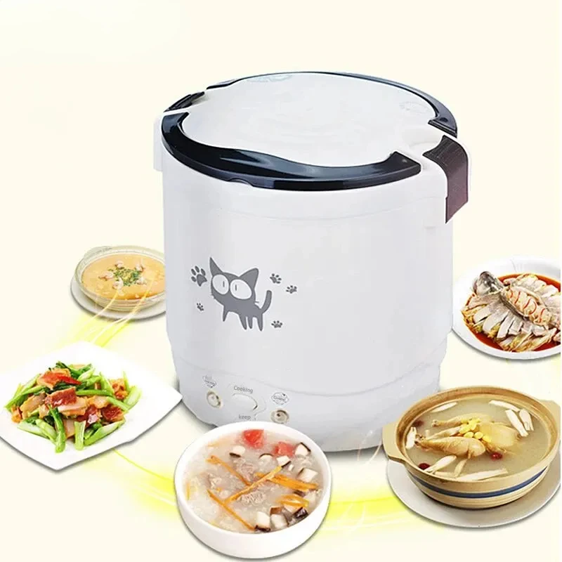 

New NEW Rice Cooker Portable MultiCooker Household Rice Cookers 12V 24V 220V Pot Cooking Machine Pans For Car Truck