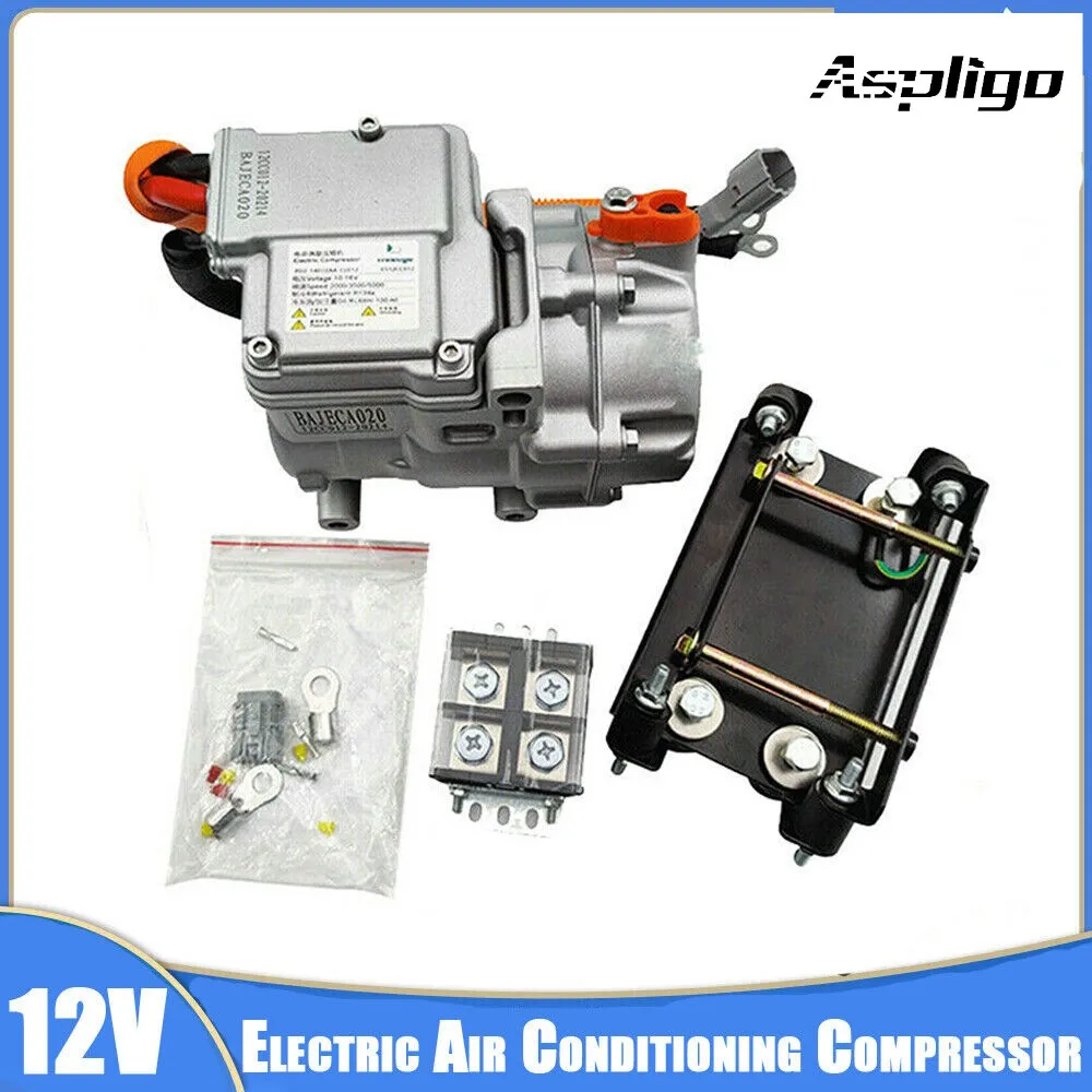 Aspligo Universal 14CC 12V Electric Air Conditioner Compressor Air Conditioning compressor For Camp Car Truck Bus Boat Camp New